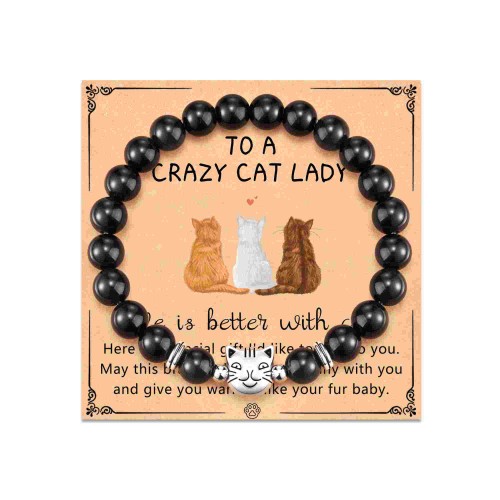 Lanqueen black cat bracelet